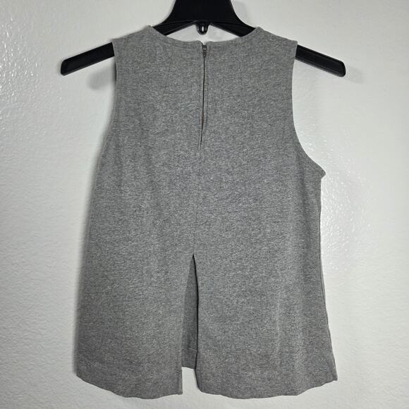 Madewell Split Back Sleeveless Grey Top Size Med - Picture 5 of 6